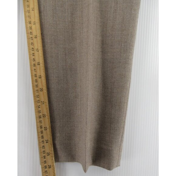 VINTAGE Pendleton Pants 12 Petites Virgin Wool Herringbone Trousers - Picture 6 of 11